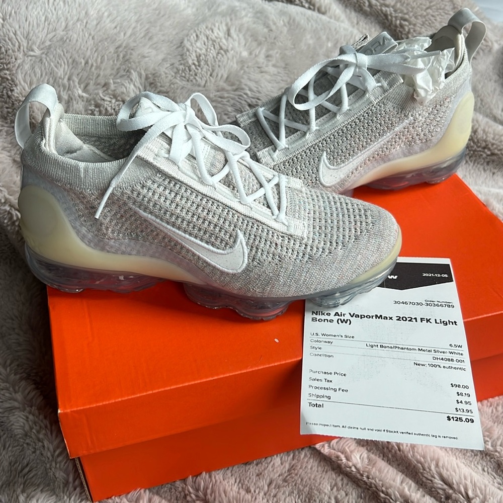 Nike air vapor max 2021 FK light bone women’s sneaker like new 6.5